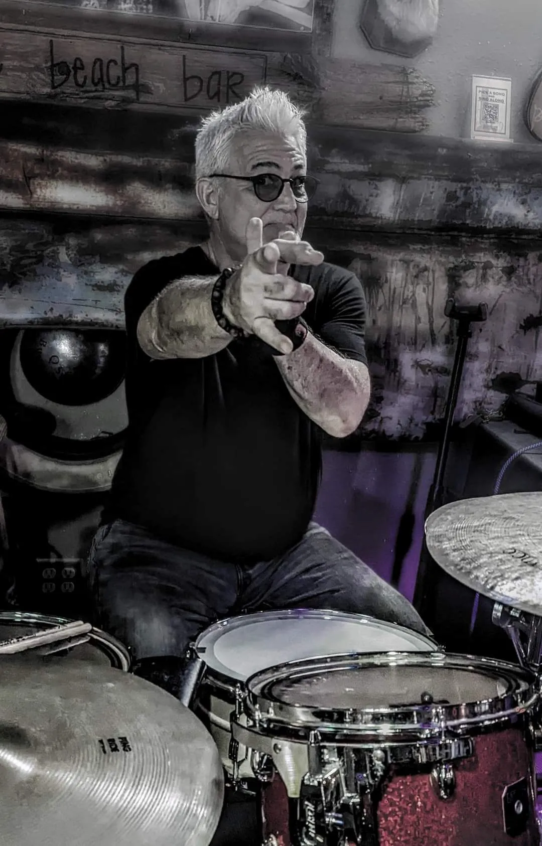 Joey Interrante, professional drummer based in Tampa Bay